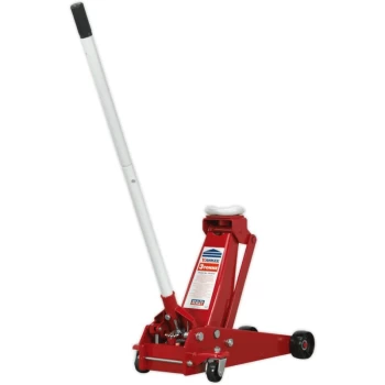 3010CX Trolley Jack 3tonne Standard Chassis with Axle Stands (Pair) 3tonne Capacity per Stand - Sealey