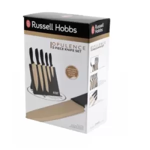 Russell Hobbs 5 Piece Knife Block - Black