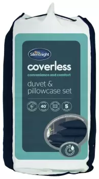 Silentnight Coverless 10.5 Tog Navy Duvet &Pillowcase-Single