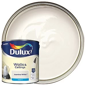 Dulux Walls & Ceilings Jasmine White Matt Emulsion Paint 2.5L