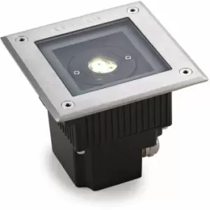 05-leds C4 - Gea recessed spotlight, LED 3000k 6W, technopolymer, stainless steel and glass