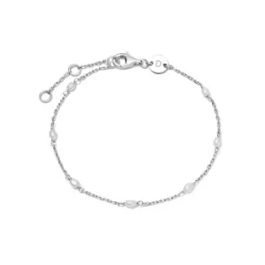Daisy London 925 Sterling Silver Treasures Seed Pearl Chain Bracelet Sterling Silver