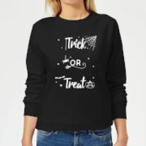 Trick Or Treat Spider Womens Sweatshirt - Black - 5XL