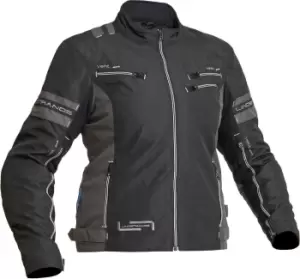 Lindstrands Liden Waterproof Ladies Motorcycle Textile Jacket, black-grey, Size 40 for Women, black-grey, Size 40 for Women