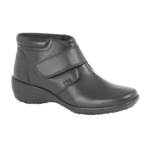 Mod Comfys Womens/Ladies Wide Fit Softie Leather Ankle Boots (7 UK) (Black)