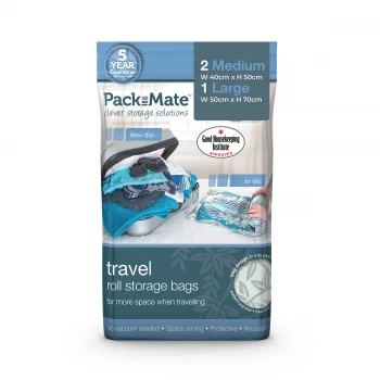 Packmate Travel Roll Storage Bags - Pack of 3