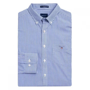 Gant Broadcloth Banker Shirt - Mid Blue