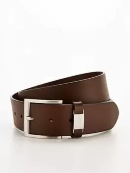 BOSS Connio Leather Belt, Brown, Size 85 Cms, Men