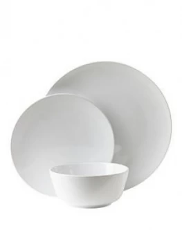 Premier Housewares White Stoneware 12 Piece Dinner Set