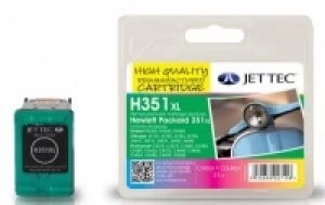HP351XL CB338EE Colour Remanufactured Ink Cartridge by JetTec H351XL