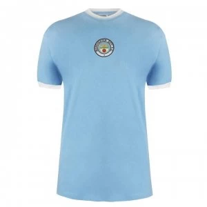 Score Draw Manchester City 1972 Home Shirt Mens - Sky