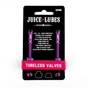 Juice Lubes Tubeless Valves, 65mm, Purple - Purple