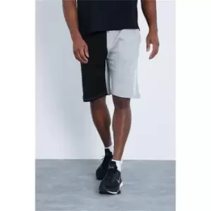 I Saw It First Black & Grey Colourblock Arizona Shorts - Black