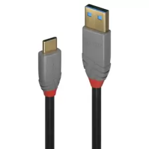 Lindy 36911 USB cable 1m USB C USB A Black Gray