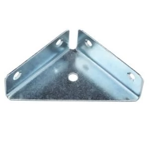 BQ Silver Zinc effect Mild steel Flange corner bracket