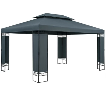 Casaria - Garden Pavilion Elda Outdoor Patio Canopy Shelter 3x4m Gazebo Anthracite