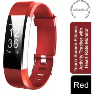 Aquarius Touch Screen Fitness Activity Tracker with Dynamic HRM - Red
