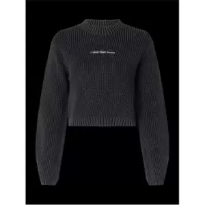 Calvin Klein Jeans Washed Monologo Sweater - Black