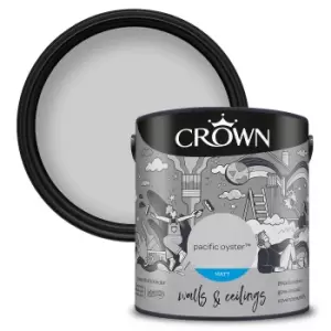 Crown Matt Emulsion Paint Pacific Oyster - 2.5 litres