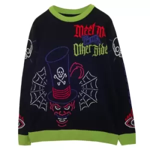 Disney Mens Dr Facilier Villains Knitted Jumper (M) (Black/Green/Red)