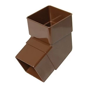FloPlast RBS2BR Square Line Downpipe Offset Bend - Brown 112.5 Deg x 65mm