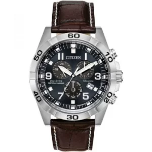 Mens Citizen Eco-drive Gents Perpetual Calendar Alarm Chronograph Stainless Steel Watch