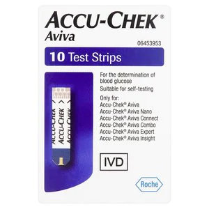 Accu- Chek Aviva Blood Glucose Test Strips - 10 Strips
