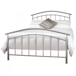 Serene Mercury 4ft Small Double Silver Metal Bed