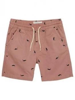 Fat Face Boys Studland Toucan Print Shorts - Pink, Size 6-7 Years