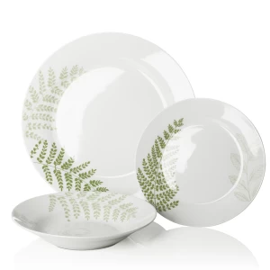 Sabichi 12 Piece Evergreen Porcelain Dinner Set