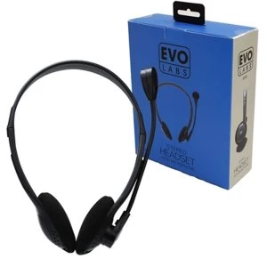 Evo Labs HP01 3.5mm Headset with Mic