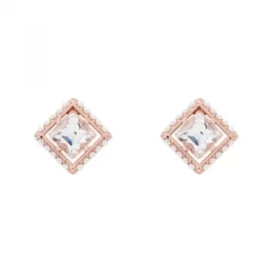 Ted Baker Ladies Payge Pearl Frame Crystal Square Stud Earring