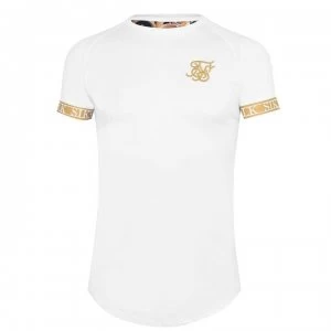 SikSilk Short Sleeve Tech T-Shirt - White/Gold