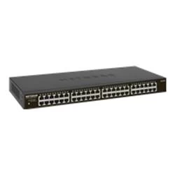Netgear 48-Port Gigabit Ethernet Unmanaged Ethernet Switch Rackmount Fanless and Low-Power Consumption GS348-100EUS - Black