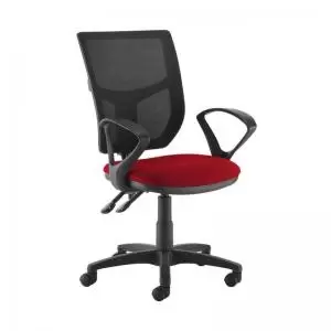 Altino 2 lever high mesh back operators chair with fixed arms - Panama