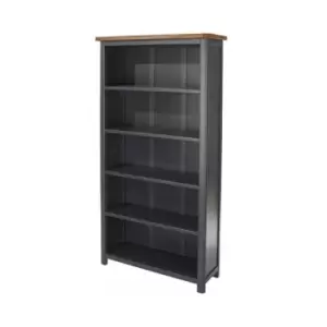 Tall Bookcase Luxurious Dark Carbon Finish