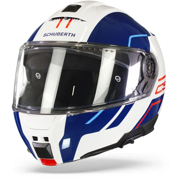 Schuberth C5 Master White Blue Modular Helmet XS