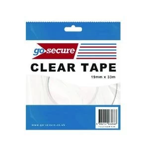 GoSecure Small Tape 19mmx33m Clear Pack of 12 PB02298
