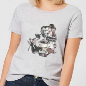 Disney Beauty And The Beast Happiness Womens T-Shirt - Grey - 5XL