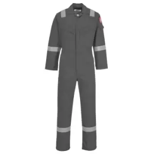 Biz Flame Mens Aberdeen Flame Resistant Antistatic Coverall Grey XL 32"