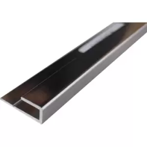 Mermaid Acrylic Polished Silver Shower Wall Panel Trims End Cap 2440mm