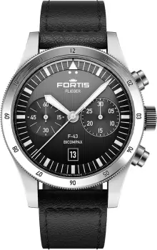 Fortis Watch Flieger F-43 Bicompax Black