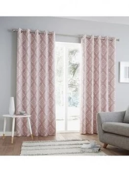 Catherine Lansfield Aztec Eyelet Curtains