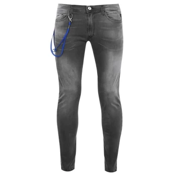 Replay Titanium Stretch Slim Fit Jeans - Grey