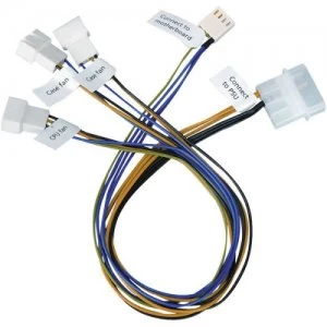 Akasa PWM Splitter - Smart Fan cable 4-pin, 3 x PWM Fans from 1 x Motherboard Header