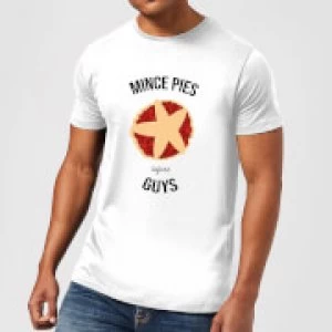 Mince Pies Before Guys Mens Christmas T-Shirt - White - 3XL