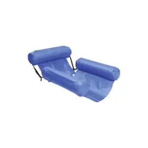 Koopman - 120 x 100cm Inflatable Floating Water Chair /Lounger in Blue For Pool or Beach Use
