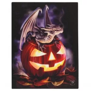 19 x 25cm Trick or Treat Canvas Plaque By Anne Stokes