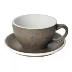 Cafe Latte cup with a saucer Loveramics Egg Granite, 300ml