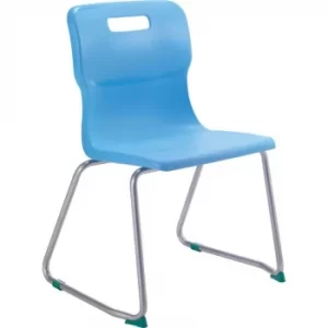TC Office Titan Skid Base Chair Size 5, Sky Blue